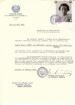 Unauthorized Salvadoran citizenship certificate issued to Margit (nee Lowinger) Banfi (b.