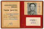 Sandor Lantos' membership card in the Alliance of Hungarian Partisans.