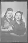Studio portrait of Ferencene [wife of Ference] Rozenstein and another woman.