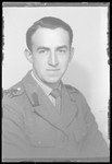 Studio portrait of Tibor Rozenberg, in uniform.