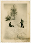 Dini and Harry Straus go sledding about two years before going into hiding.