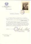 Unauthorized Salvadoran citizenship certificate issued to Melina (nee Brunschwig) Weill (b.