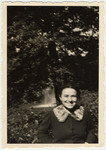 Ruth Rappaport's friend Mirjam smiles for the camera at Schwanenteich in Leipzig, Germany.