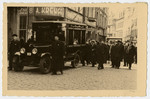 Mourners accompany the hearse carrying the body of Freida Albin prior to her funeral.