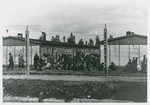 Survivors in Dachau after liberation.
