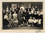 Class portrait of the Hebrew School in Sofia.

David Farhi is seated on the far right.