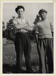 Portrait of two Czech political prisoners in the Dachau concentration camp.