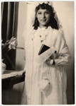 First Communion portrait of Rita Reinhardt Seible (now Prigmore).