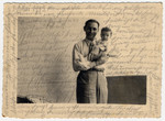 Photograph representing Kurt, Helene Reik's son, holding his baby Margarida (now Margarida Lane Reik de Frankel), in Rio de Janeiro in 1940.