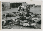 The U.S. Army inspects bodies of slain prisoners at the Ohrdruf concentration camp.