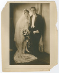 Wedding portrait of Mina Tennenbaum and Leo Beller.