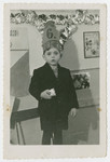 Joseph Fridling celebrates his sixth birthday in the Schlachtensee displaced persons camp.