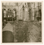 Postwar view of a church in Salonika constructed in part from Jewish tombstones.