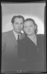 Studio portrait of Abraham (Bumi) Nussbacher and his wife.