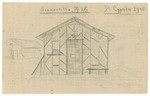 Sketch of a barrack in the Saint Cyprien internment camp drawn by Kurt Feigenbaum after he was deported from Belgium.