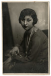 Studio portrait of one of the donor's sisters [probably Rozka].