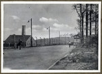 Exterior view of the crematorium in the Buchenwald concentration camp.