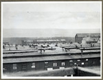 View of the barracks in the Buchenwald concentration camp.