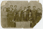Group portrait of young Zionists in Hungary.  

Israel Fried is pictured in the second row, third from the left.