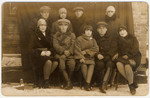 Group portrait of young Jewish adults (many of them cousins of the donor's father) in Zelva.