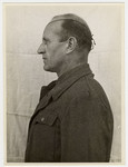 Mug shot of S.S. officer Otto Foerschner stationed at Dachau, who was arrested when the camp was liberated by American forces on April 29, 1945.