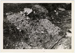 Human remains of prisoners found near the crematorium at the Dachau concentration camp.