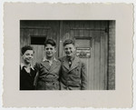 Peter Forchheimer poses with his cousin and brother shortly before emigrating from Germany.
