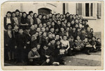 Students and teachers in the Jewish elementary school in Frankfurt; Hebrew was the primary language of instruction.