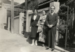 Kurt Marcus poses with his aunt Erne Rosenbaum and a Japanese woman in Kobe.