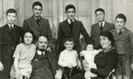 The Emanuel family gathers for  a family portrait the preceding Shmuel's bar mitzvah.