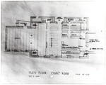 Floor plan of the court room of the Nuremberg Tribunal.