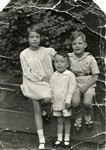 Studio portrait of the three Joshua siblings.

From left to right are Karin, Henry, and Jacob.