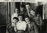 Postwar portrait of the Birnbaum family.

Pictured left to right: seated are Schmuel (Sampi), Regina and Zvi.