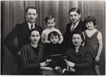 Group portrait of the Karpik family taken shortly after the German invasion of France.