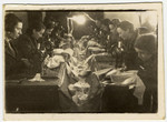 Employees of a sewing workshop in the Lodz ghetto.