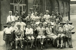Class portrait of students in the Carlebach School in Leipzig, Germany.