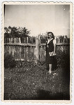 Helen Herkovic poses in the garden of her house the day before the start of World War II.