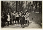 Group portrait of young children in a nursery school in Mannheim Germany.