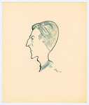 Caricature by Lutek Orenbach of Sewek R. 

Lutek notes to Edith "you have a photo of him."