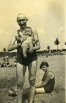 Saul Cassel brings his infant daughter to a beach.