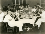 Jewish refugees and Filipinos gather for a celebration in Manila.