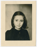Studio portrait of Annette Fein (Karpik).

This may have served as her passport photo prior to immigrating to the United States.