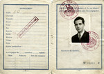 Pages from Shimon Sousson's Moroccan passport with his photograph.