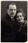 Studio portrait of Maurice and Gabrielle Flake, parents of the donor who perished in the Holocaust.
