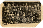 Group portrait of children in the third grade class of the Hebrew Gymnasium in Mukachevo.