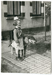 Hedwig de Levie walks a dog near her home in Oldenburg.