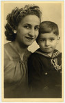 Studio portrait of Sonya and Marcel Tragholz after the war.