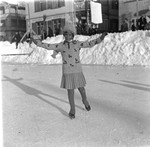 Hannalore Lewinnek goes ice skaing in Arosa, Switzerland.