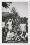 Group portrait of Jewish children in Kusnice.

Ruth Weinberger is pictured in the middle beneath the two boys.