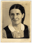 Close-up photograph of Annie Pflueger.

Annie Pflueger headed the Quaker sect in Switzerland and during the war, served as the head of the nurses school of Zurich.